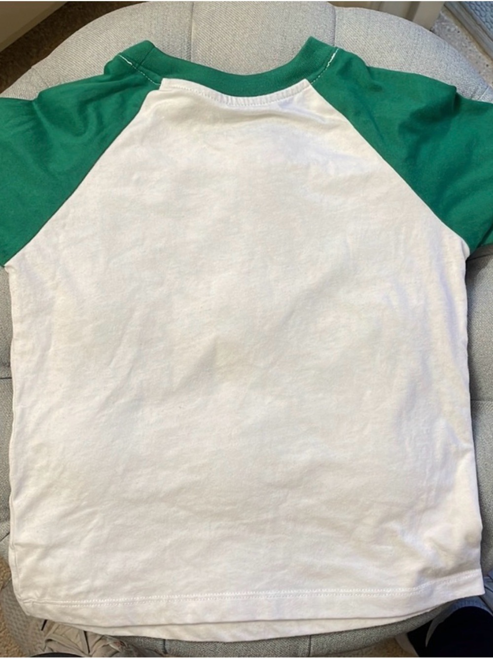 NWOT! Green & White 'Sham Rocker' Kids Raglan Tee - Picture 2 of 2